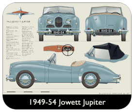 Jowett Jupiter 1949-54 Place Mat, Small